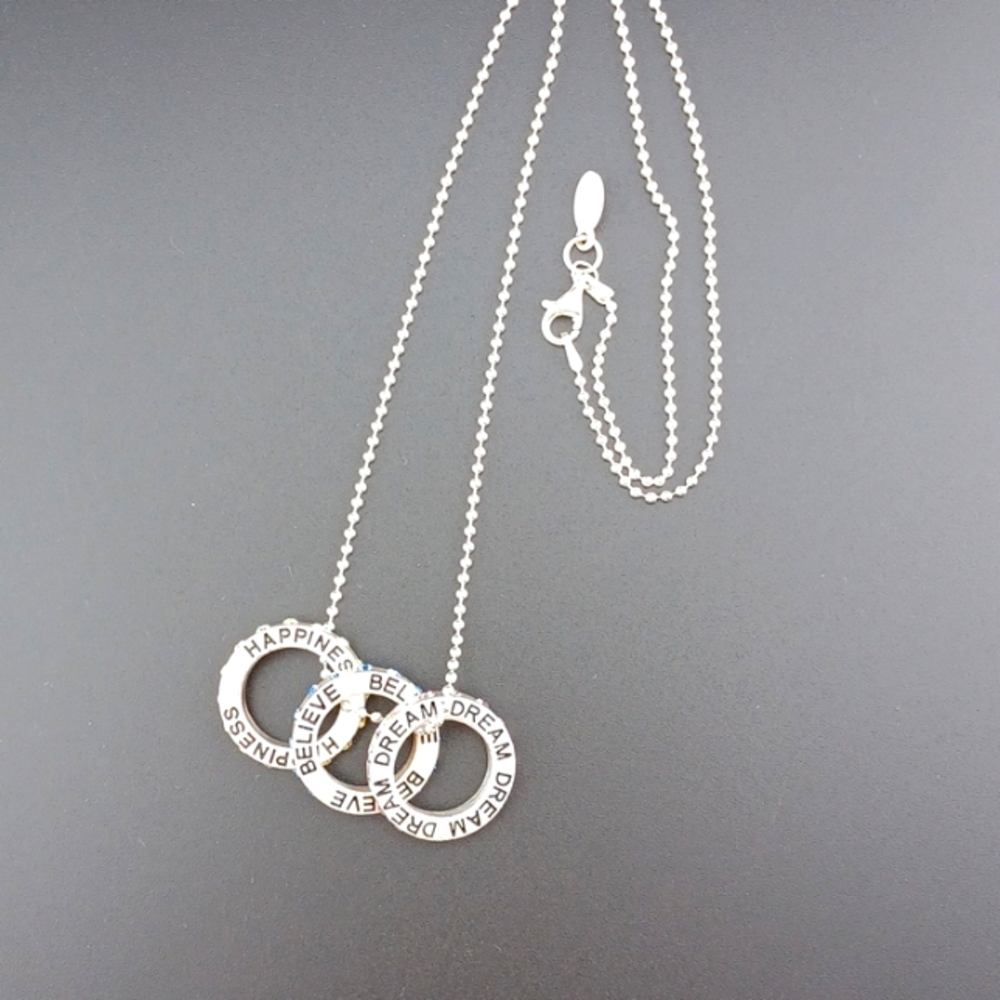 Dream,Believe, Happiness  Necklace